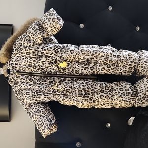 Juicy Couture Leopard print infant snowsuit 0-3 months